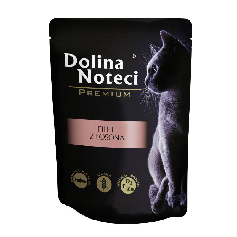 DOLINA NOTECI FILET Z ŁOSOSIA w sosie saszetka dla kota 85g