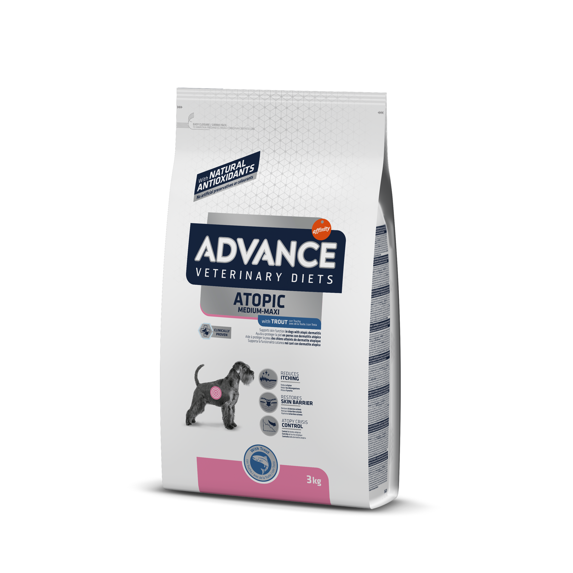 ADVANCE DIET Atopic Trout - sucha karma z pstrągiem dla psów 3kg [529310]