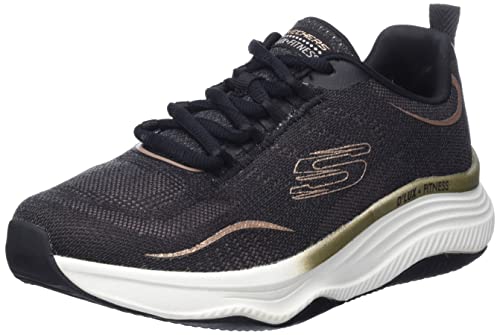 Skechers Damskie trampki D'LUX fitness, czarne, 3 UK