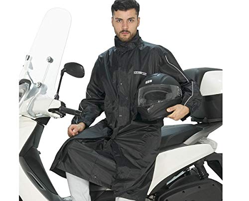 TJ MARVIN TRENCH osłona przeciwdeszczowa E05 z kapturem i ochroną nóg, czarna, L, czarna