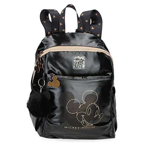 Disney Mickey Outline Plecak Codzienny Czarny 25.5x35x14 cms 12,5L Poliester, czarny, plecak na co dzień