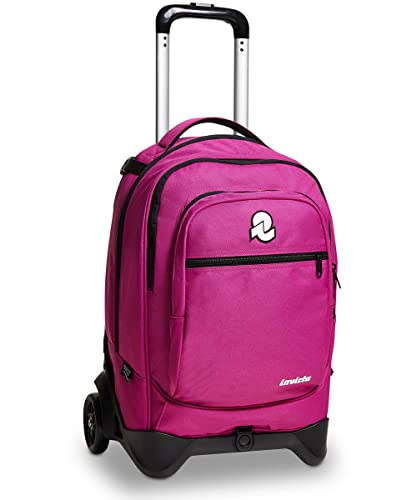 Wózek szkolny Invicta, Nowa wtyczka ROSA, Fioletowy, Odłączany plecak z CROSS OVER SYSTEM, Podwójne zastosowanie, Fucsia, Taglia Unica, Wózek Szkoła