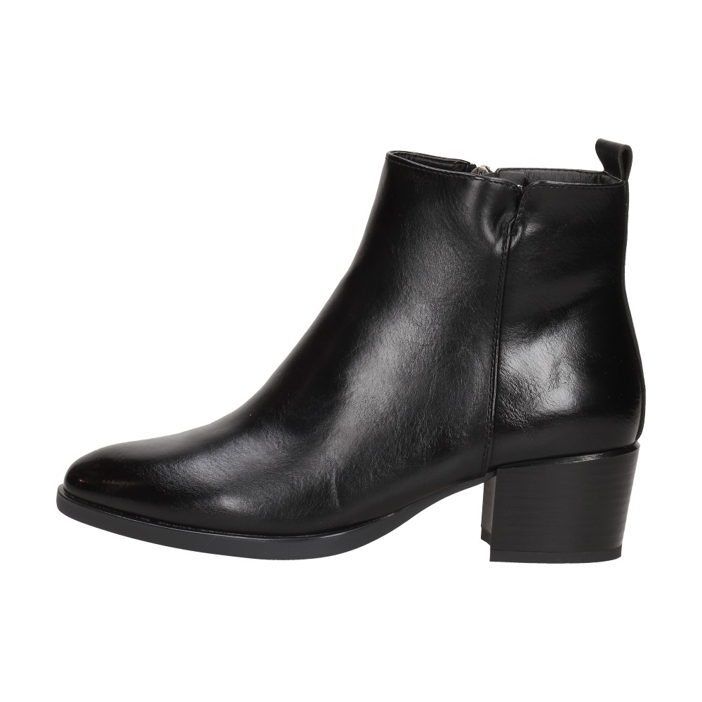 Czarne botki damskie na obcasie VINCEZA 10785 PU - Vinceza