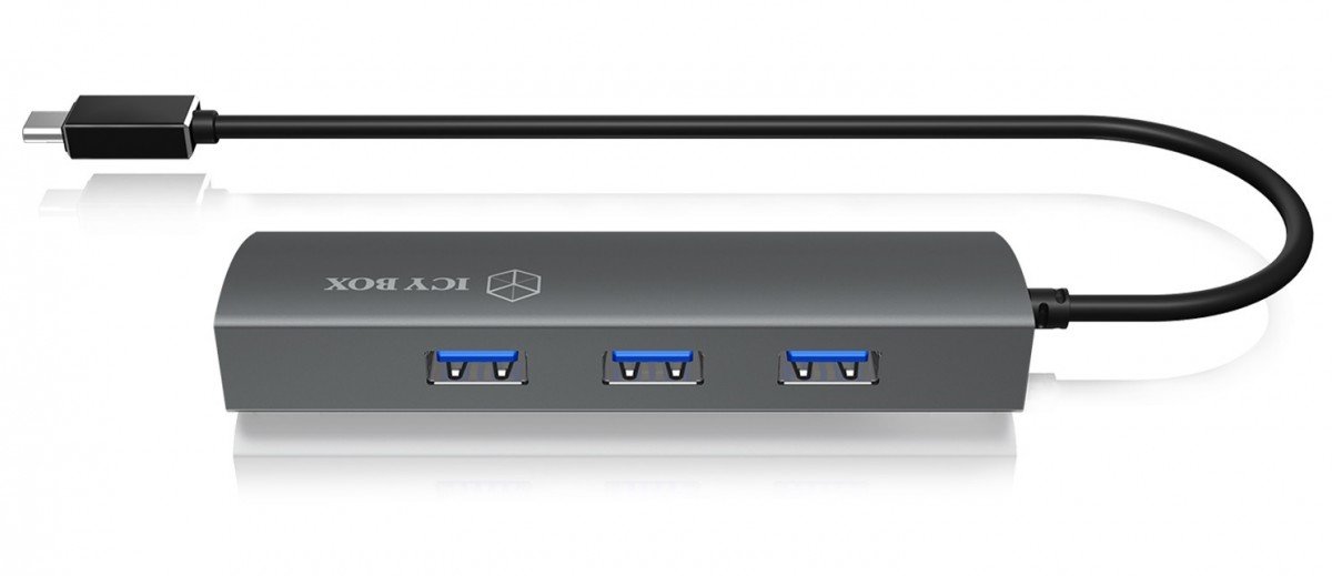 RaidSonic HUB USB RaidSonic IcyBox 3-portowy USB 3.0 Gigabit-LAN IB-HUB1406-C IB-HUB1406-C