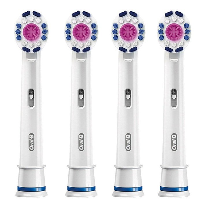ORAL-B Końcówki wymienne do szczoteczek do zębów EB18-3+1 3DWhite EB18-3+1 4 szt biały