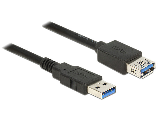 Delock Przedłużacz USB 3.0 5m AM-AF czarny 85058