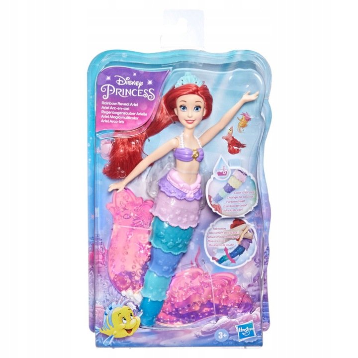 Hasbro Lalka Disney Princess Rainbow Tęczowy ogon Syrenki Arielki