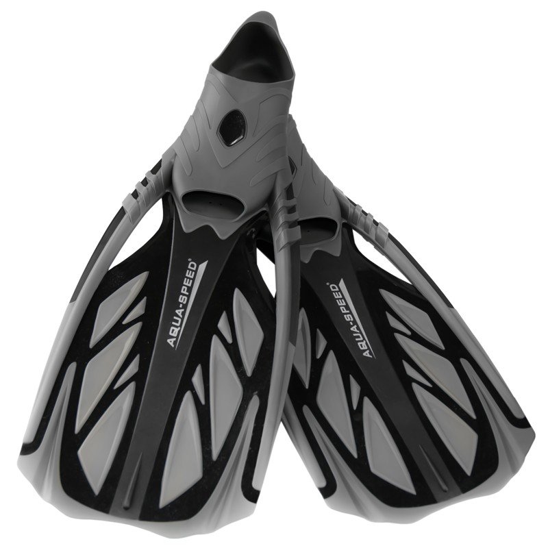 Aqua speed Płetwy pływackie Inox czarno-szare Rozmiar buta: 36-37