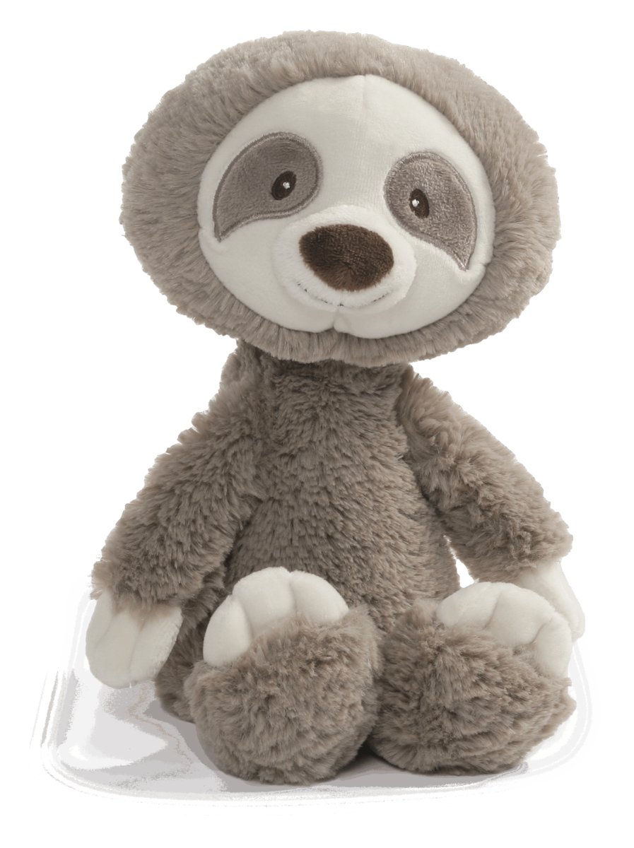 Gund 6055524 wykałaczka dla niemowląt Reese Leniwiec Pluszowe wypchane zwierzę, szarobrązowe, 30,5 cm, szary 6052934