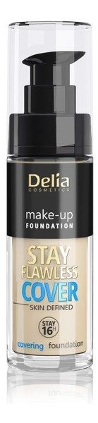 DELIA Cosmetics Stay Flawless Cover Podkład kryjący 16H nr 501 Porcelain 30ml