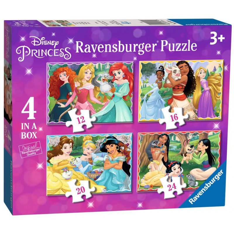 Ravensburger puzzle Księżniczki Disneya, 4w1