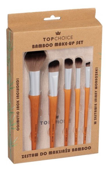 Top Choice Zestaw Komplet Set 5 Pędzli Bamboo