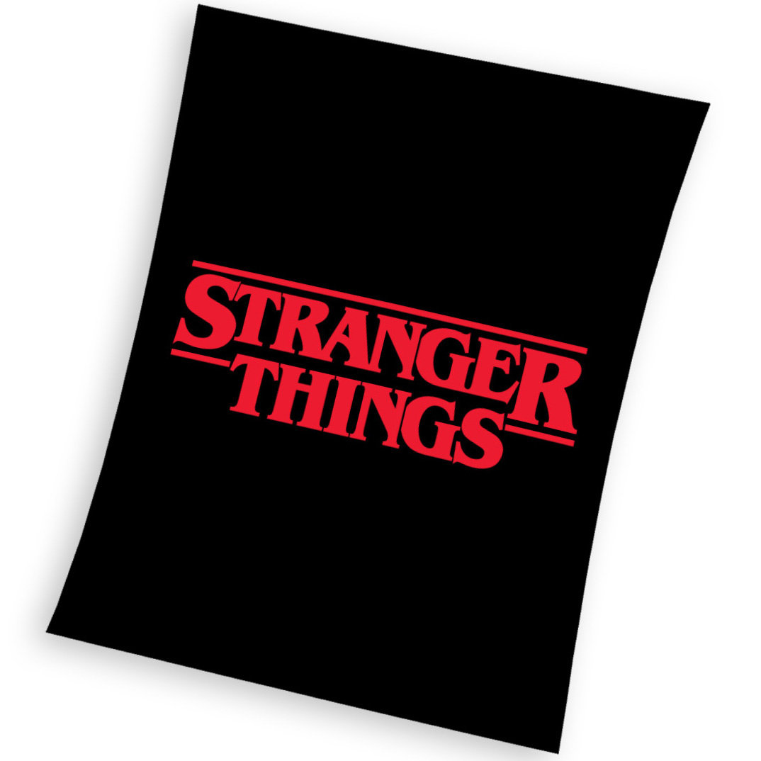 Carbotex Kocyk dziecięcy Stranger Things Black 150 x 200 cm