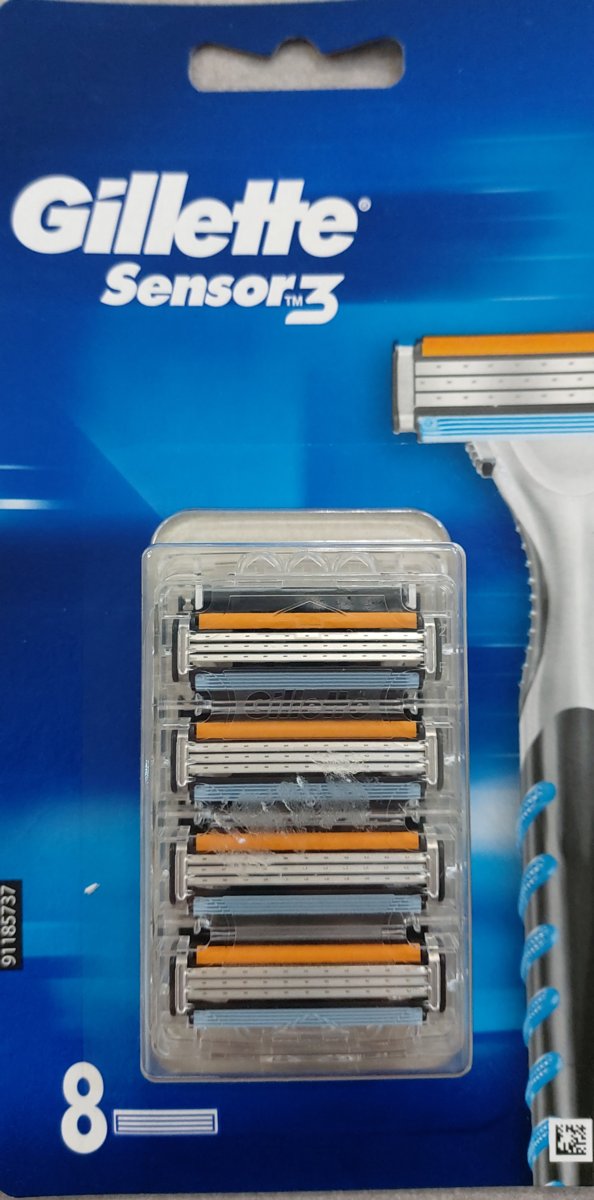 Gillette Sensor 3 Nożyki Ostrza Wkłady 8 szt