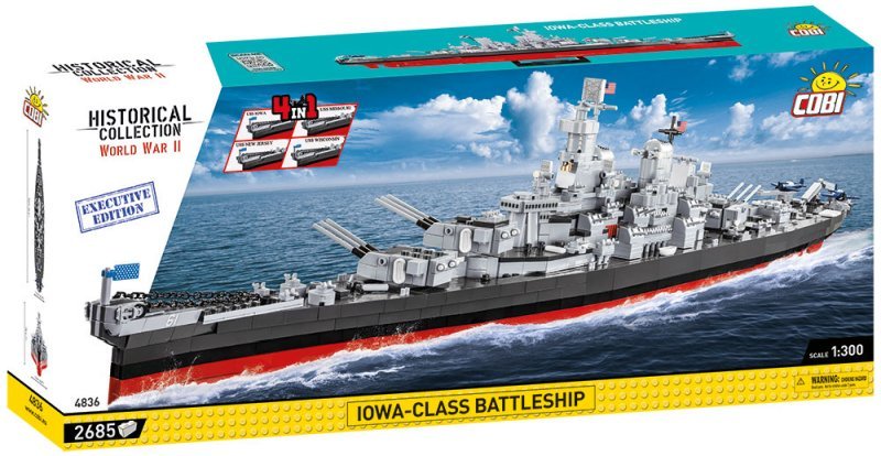 Cobi WWII Iowa-Class Battleship 4in1