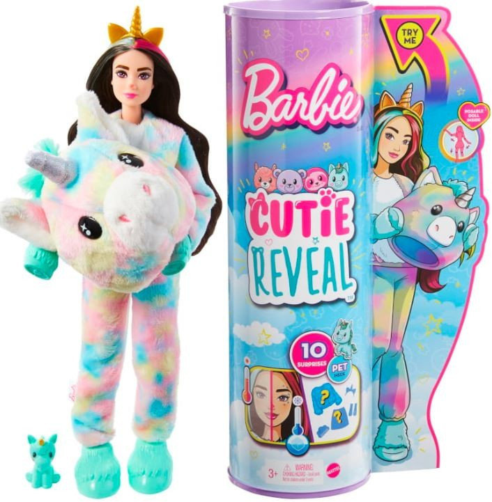 Lalka Barbie Cutie Reveal Jednorożec Kraina Fantazji HJL58