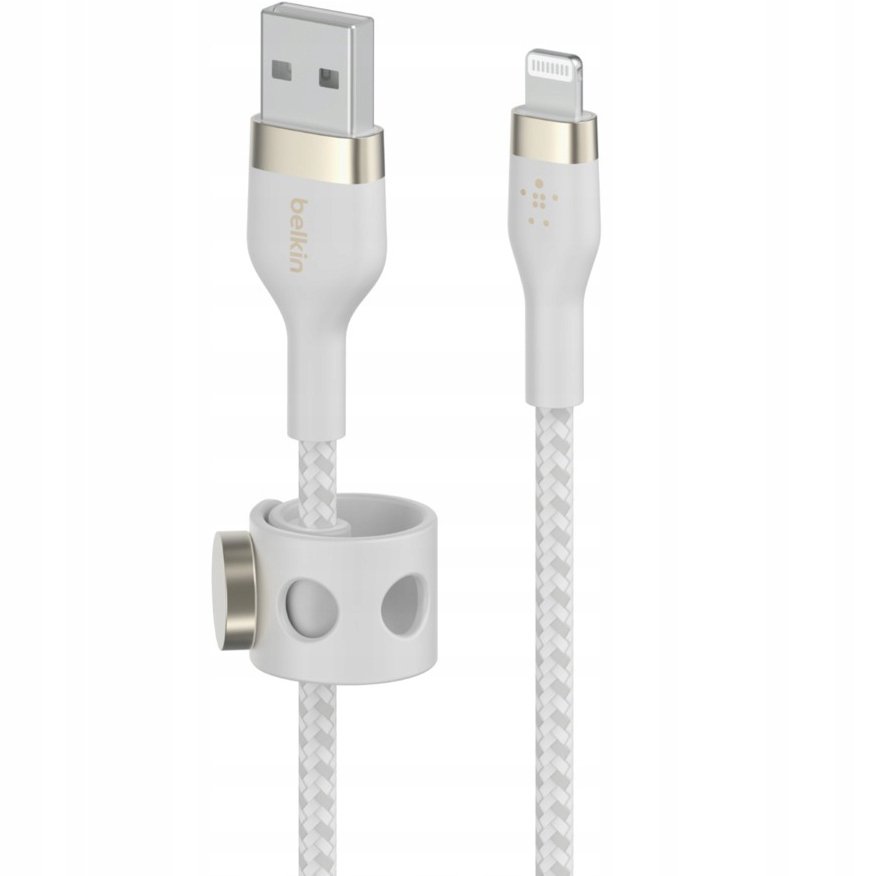 Belkin Kabel USB Lightning Braided Silicone 2m Biały CAA010BT2MWH