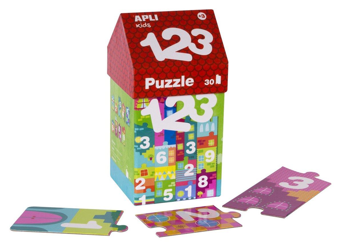 Apli Kids Puzzle w kartonowym domku Kids - Cyfry 3+