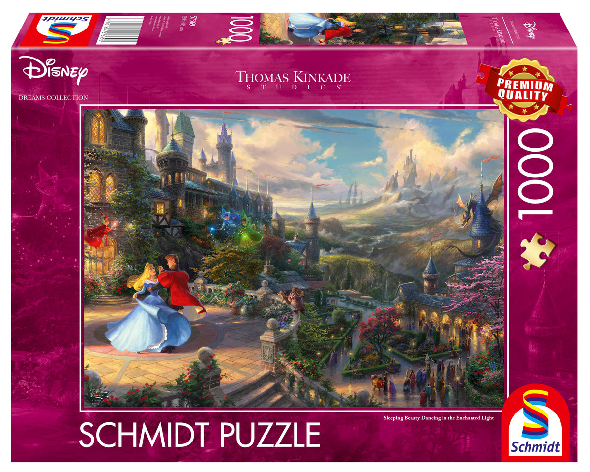 Puzzle Thomas Kinkade Śpiąca Królewna w tańcu (Disney) 1000 elementów