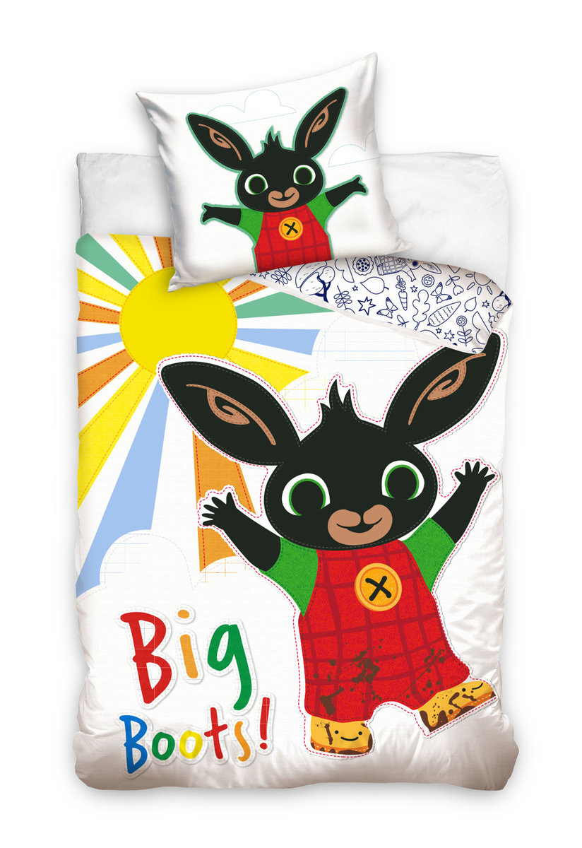 Pościel dziecięca Zajączek Bing i Tęczowe Słoneczko,140 x 200 cm, 70 x 90 cm