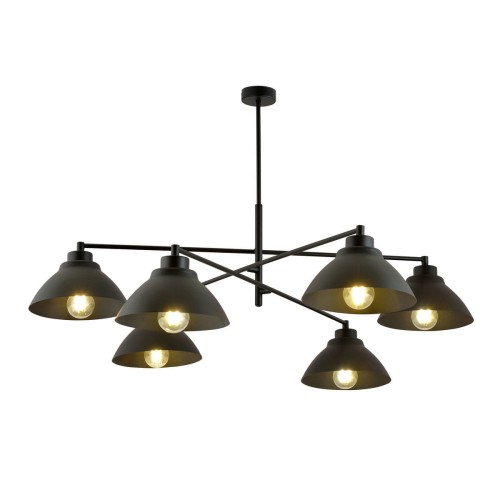 Maverick lampa wisząca 6-punktowa czarna 1211/6