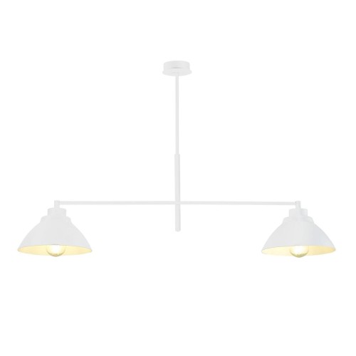 Biała, loftowa lampa wisząca wykonana z metalu 1212/2 z serii MAVERICK