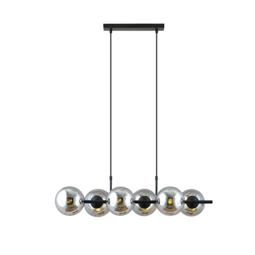 Lampa wisząca ze szklanymi kloszami - grafit 1207/6 z serii RORY