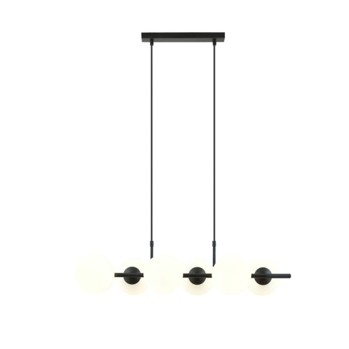 RORY 6 BLACK/OPAL 1205/6 nowoczesna lampa wisząca
