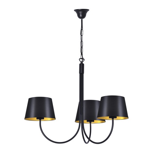 Sasto lampa wisząca 3-punktowa czarna K-4335