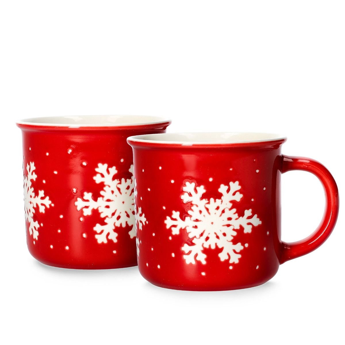 ZESTAW 2X Kubek ŚWIĄTECZNY TRINKIE ze śnieżynką