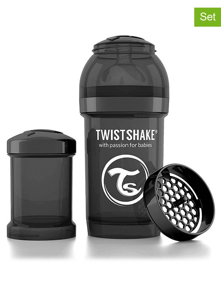 Twistshake 5-częściowy zestaw dziecięcy w kolorze czarnym - 180 ml