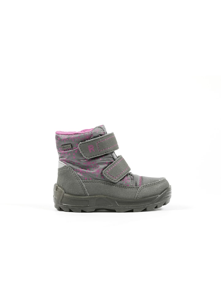 Richter Shoes Botki zimowe w kolorze szaro-różowym
