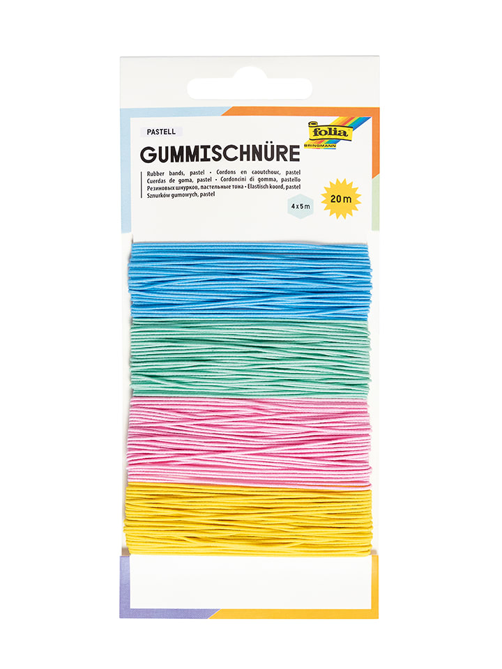 Folia Kolorowe gumowe sznureczki - 4 x 5 m