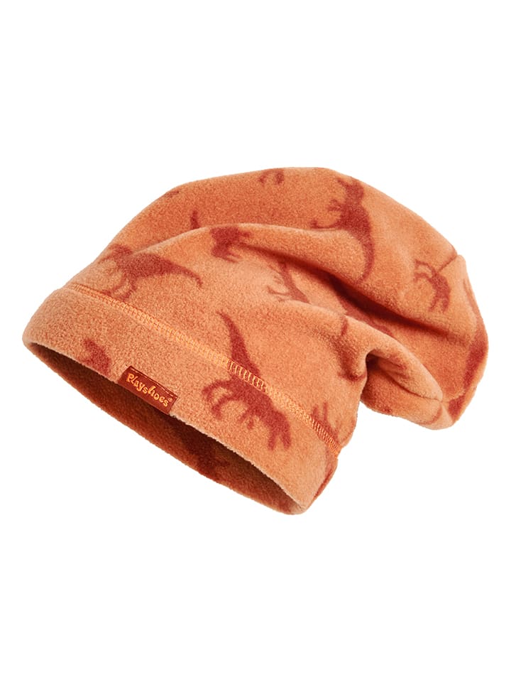 Playshoes Polarowa czapka beanie w kolorze pomarańczowym