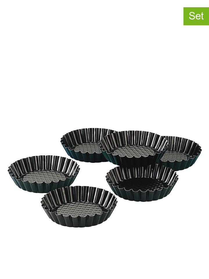 Zenker Foremki (6 szt.) w kolorze czarnym do pieczenia  - Ø 10 cm