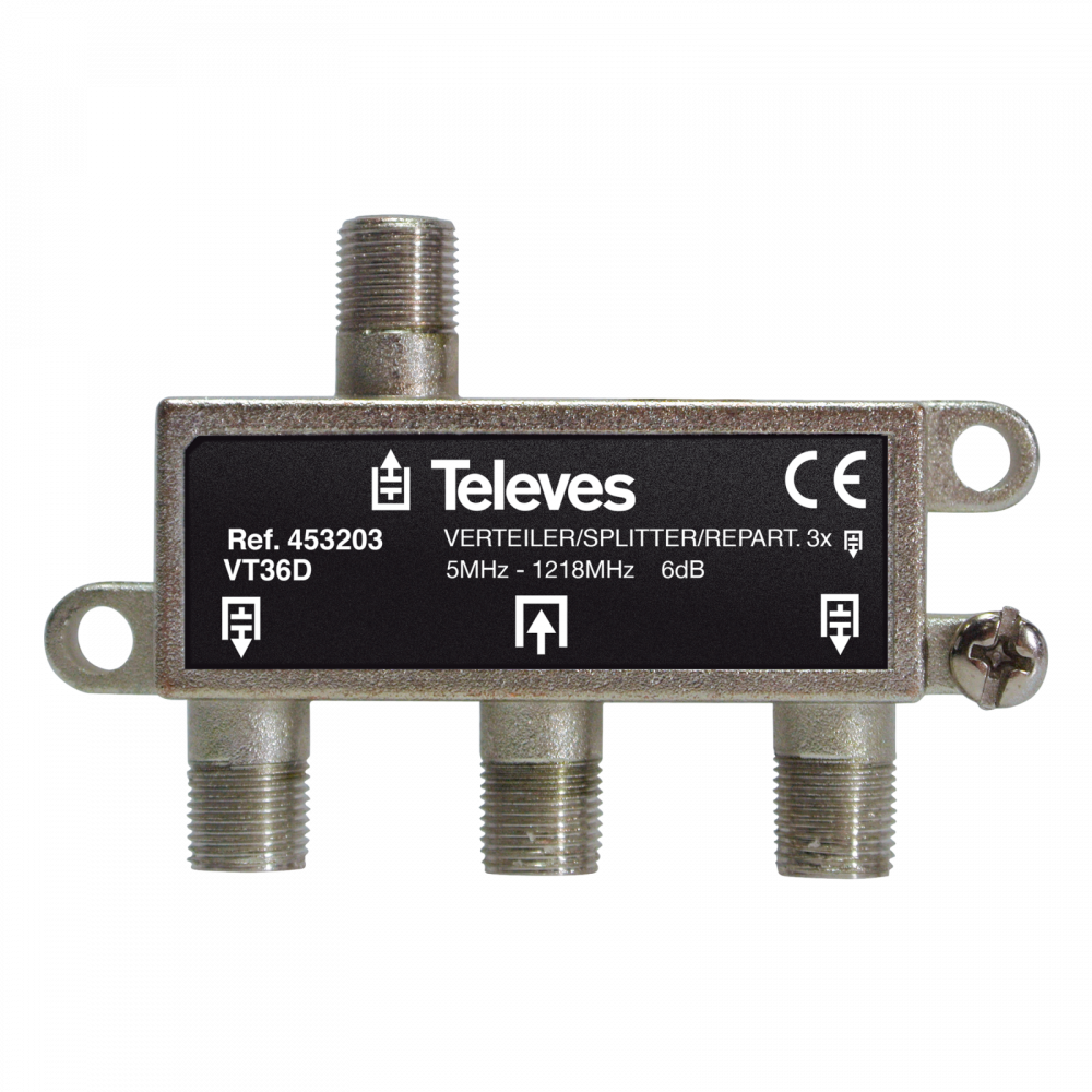 Rozgałęźnik antenowy rtv 3-drożny F3D 453203 TELEVES