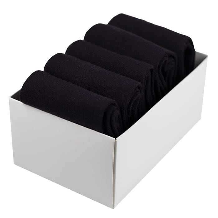 Zestaw 5 par skarpet bambusowych - kolor bakłażanowy - EM Men's Accessories