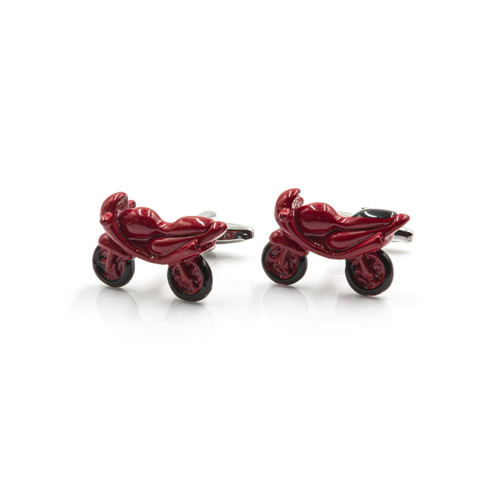 Spinki do mankietów tematyczne motocykl ścigacz EM - EM Men's Accessories