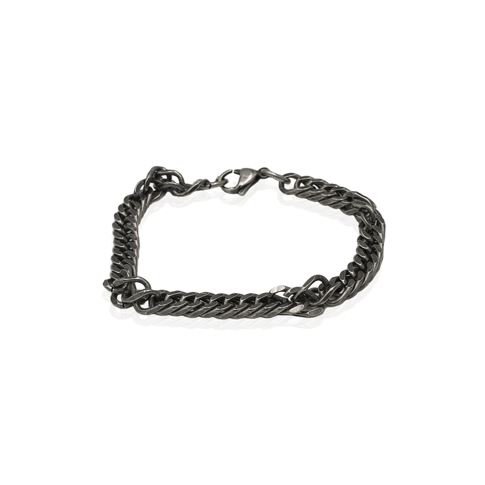 Bransoletka łańcuch w kolorze srebrnym EM 7 - EM Men's Accessories