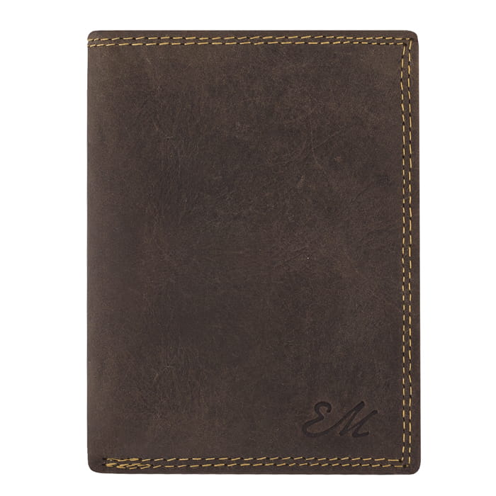 Portfel skórzany w kolorze brązowym EM 36 - EM Men's Accessories
