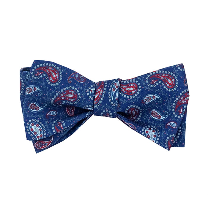 Mucha do wiązania - niebieska we wzory paisley EM 10 - EM Men's Accessories
