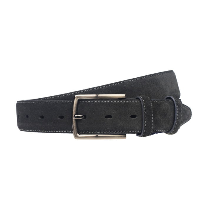 Pasek zamszowy szary EM SO14 - EM Men's Accessories