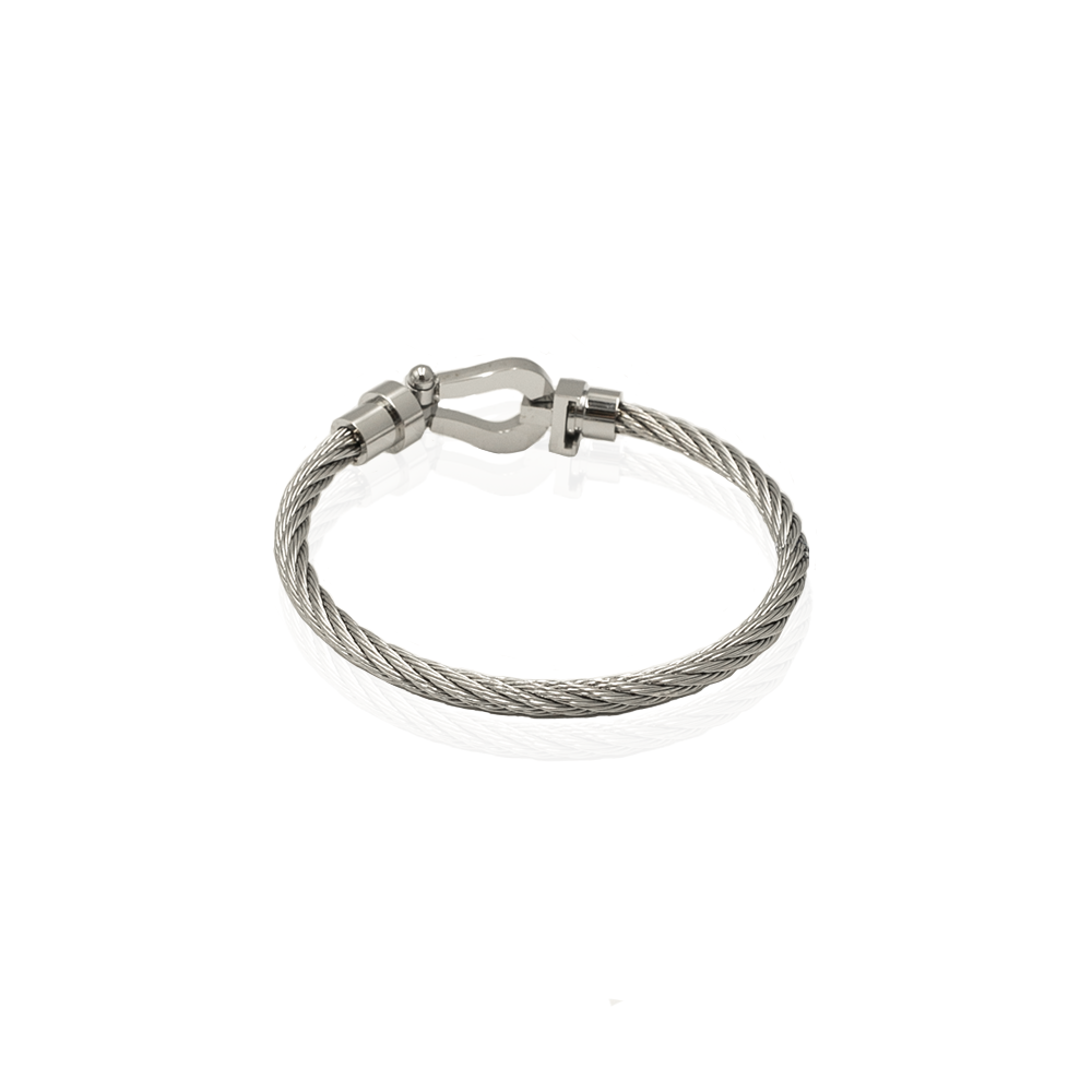 Bransoletka metalowa srebrna EM 4 - EM Men's Accessories