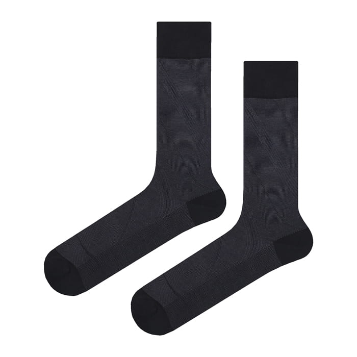 Skarpety garniturowe szare w paski EM 23 - EM Men's Accessories