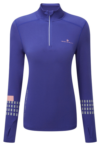 RONHILL bluza biegowa damska AFTERHOURS 1/2 ZIP granatowa