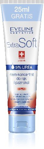 Eveline Extra Soft Krem - koncentrat do rąk i paznokci 5% urea 100ml