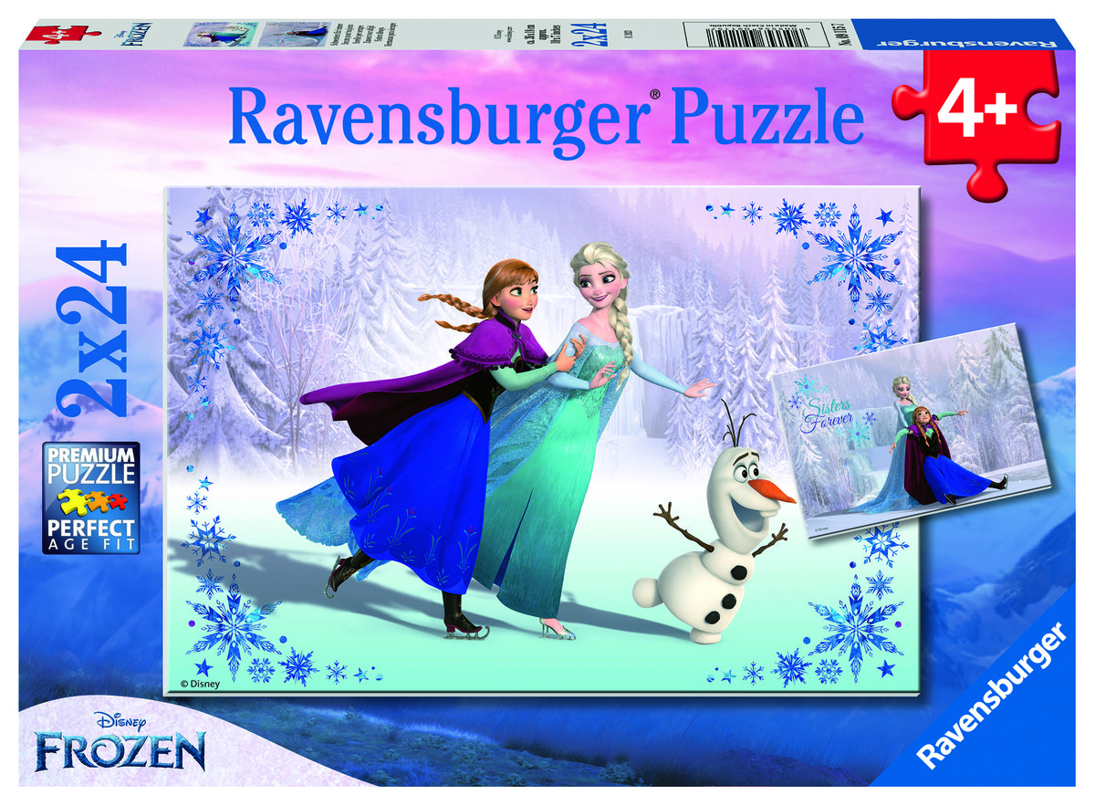 Ravensburger Puzzle 2x24 frozen siostry kraina lodu