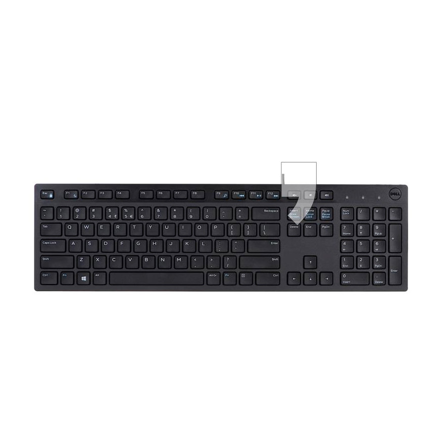 Dell KB216-B QuietKey USB czarna (580-ADHY)