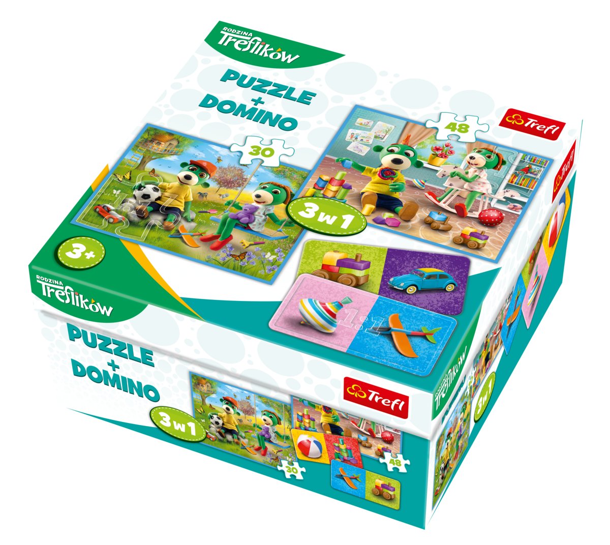 Trefl puzzle z domino Rodzina Treflików, 93011