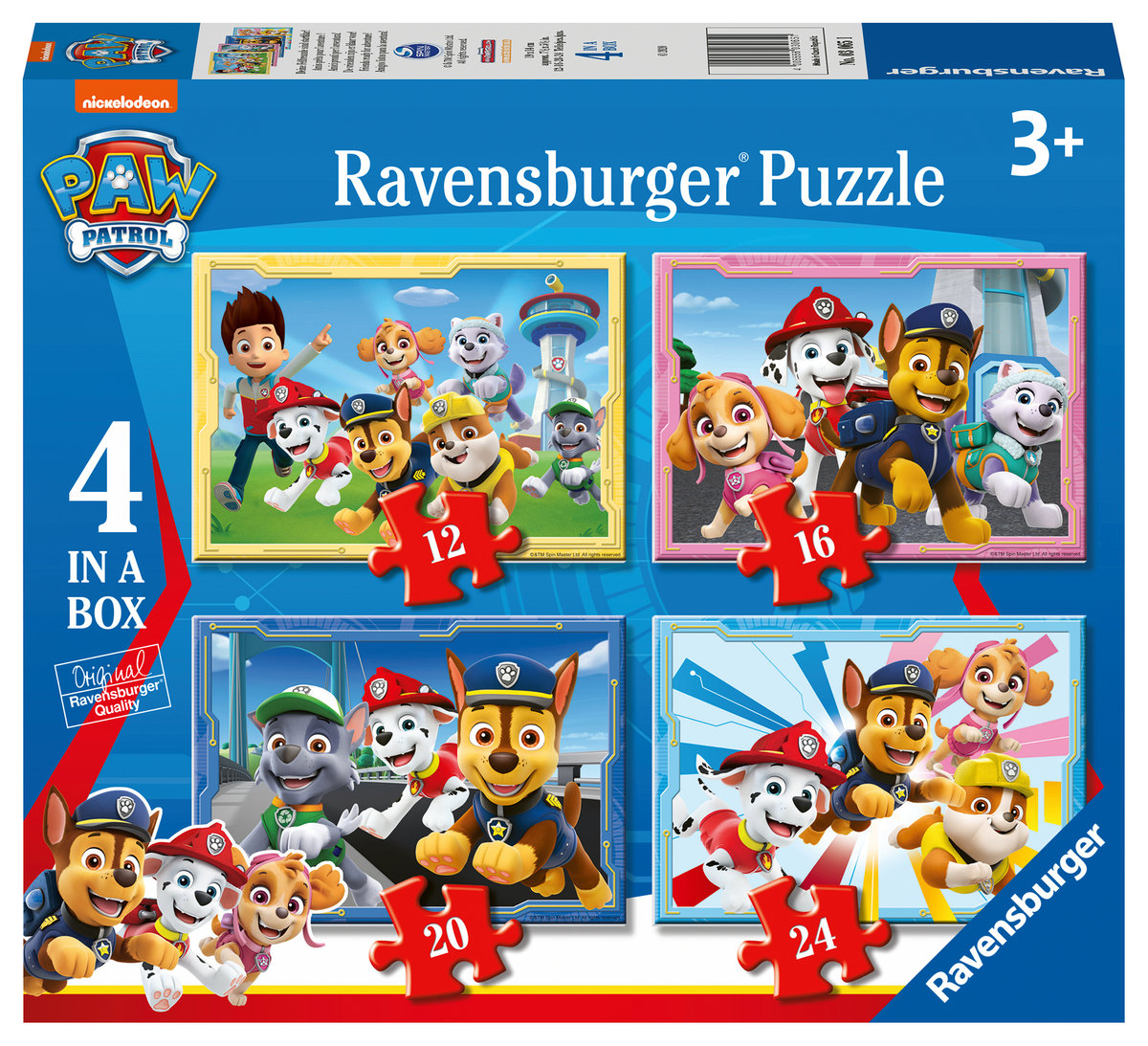 Ravensburger Puzzle 4w1. Psi Patrol